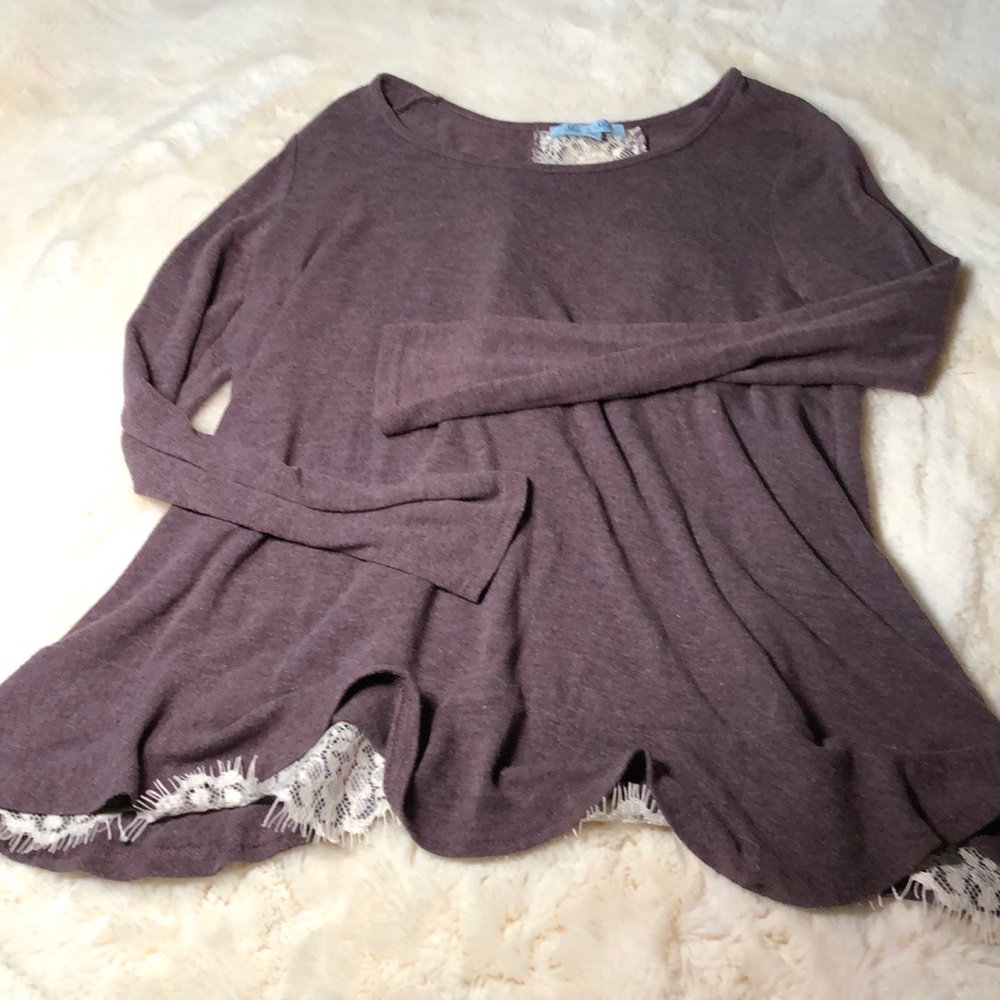 Purple Sweater w/ Lace